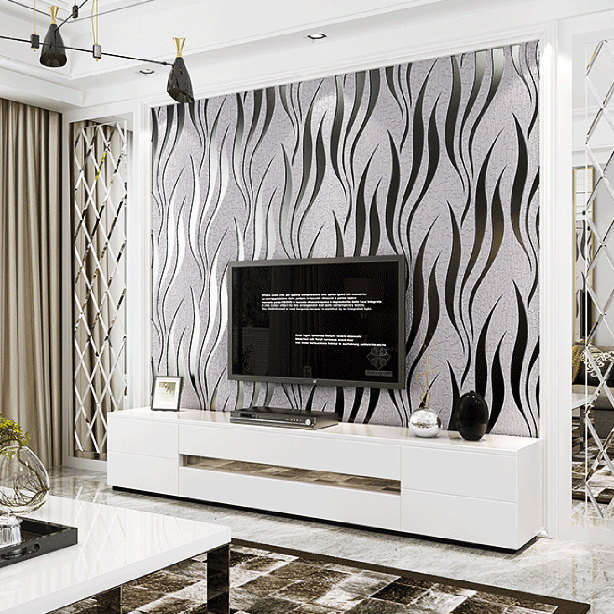 Non-woven Living Bedroom Room Background Wallpaper