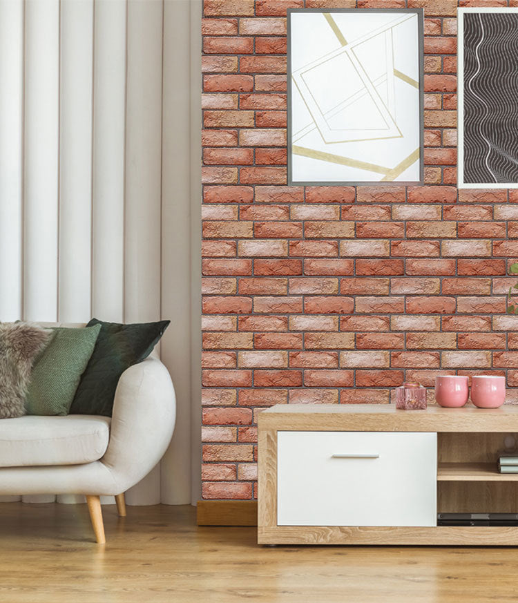 Brick Wallpaper Living Room Decoration Paper Kitchen Waterproof Self-Adhesive Wall Sticker Bedroom Moisture-Proof Wallpapers