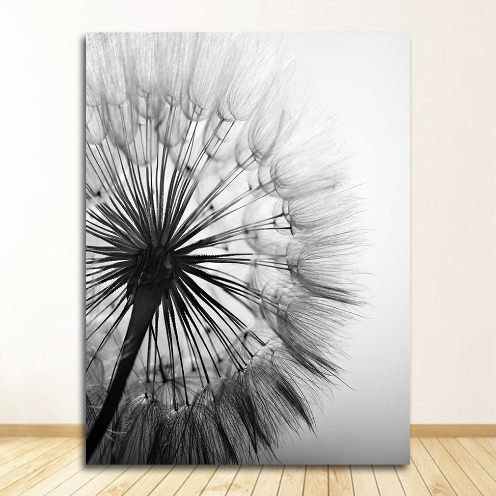 Frameless Abstract Dandelion Flower Canvas Painting Living Room Decor